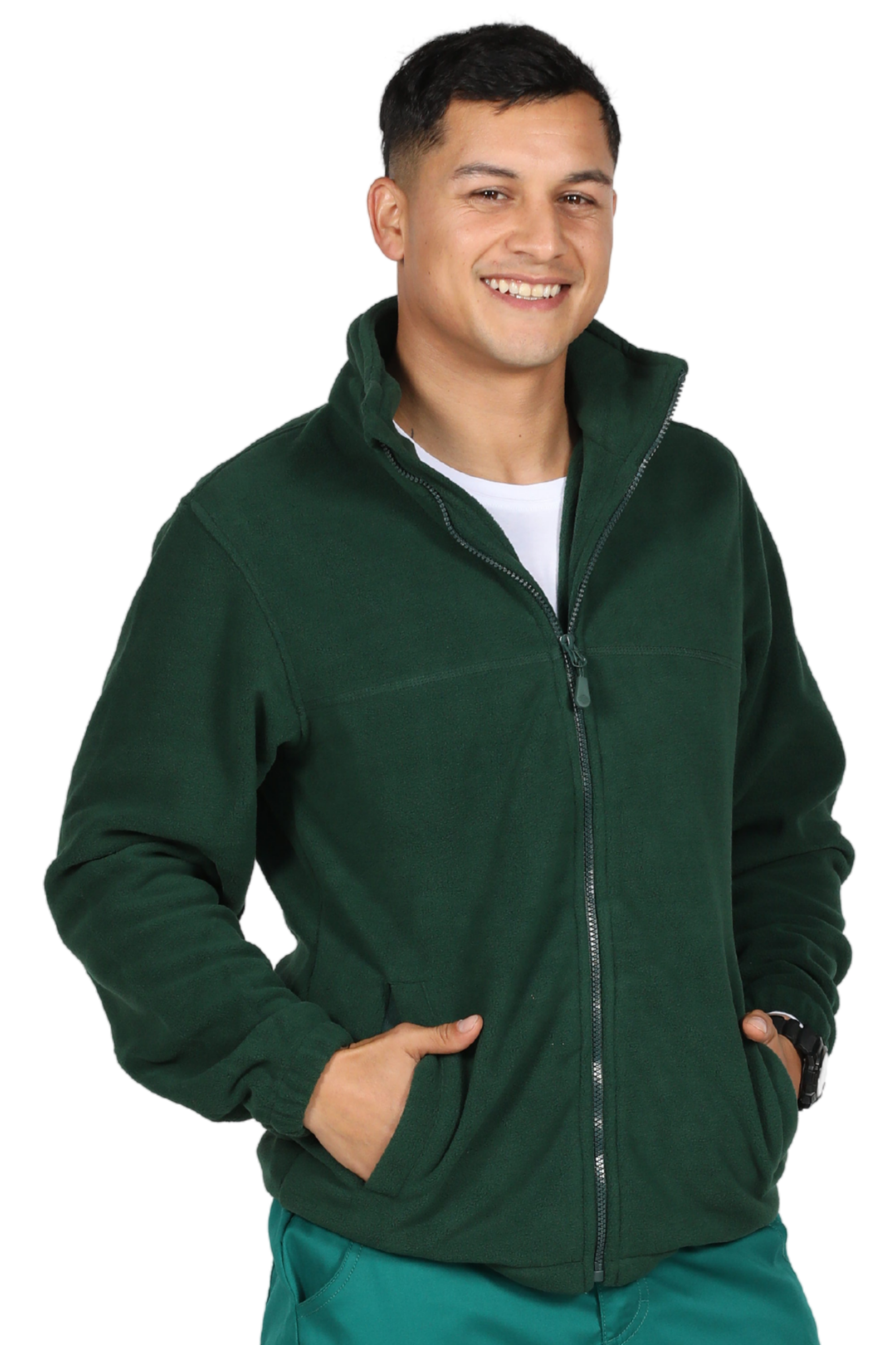 MICROPOLAR TÉRMICO PRACTICAL LINE MANGA LARGA HOMBRE 03007 VERDE PINO