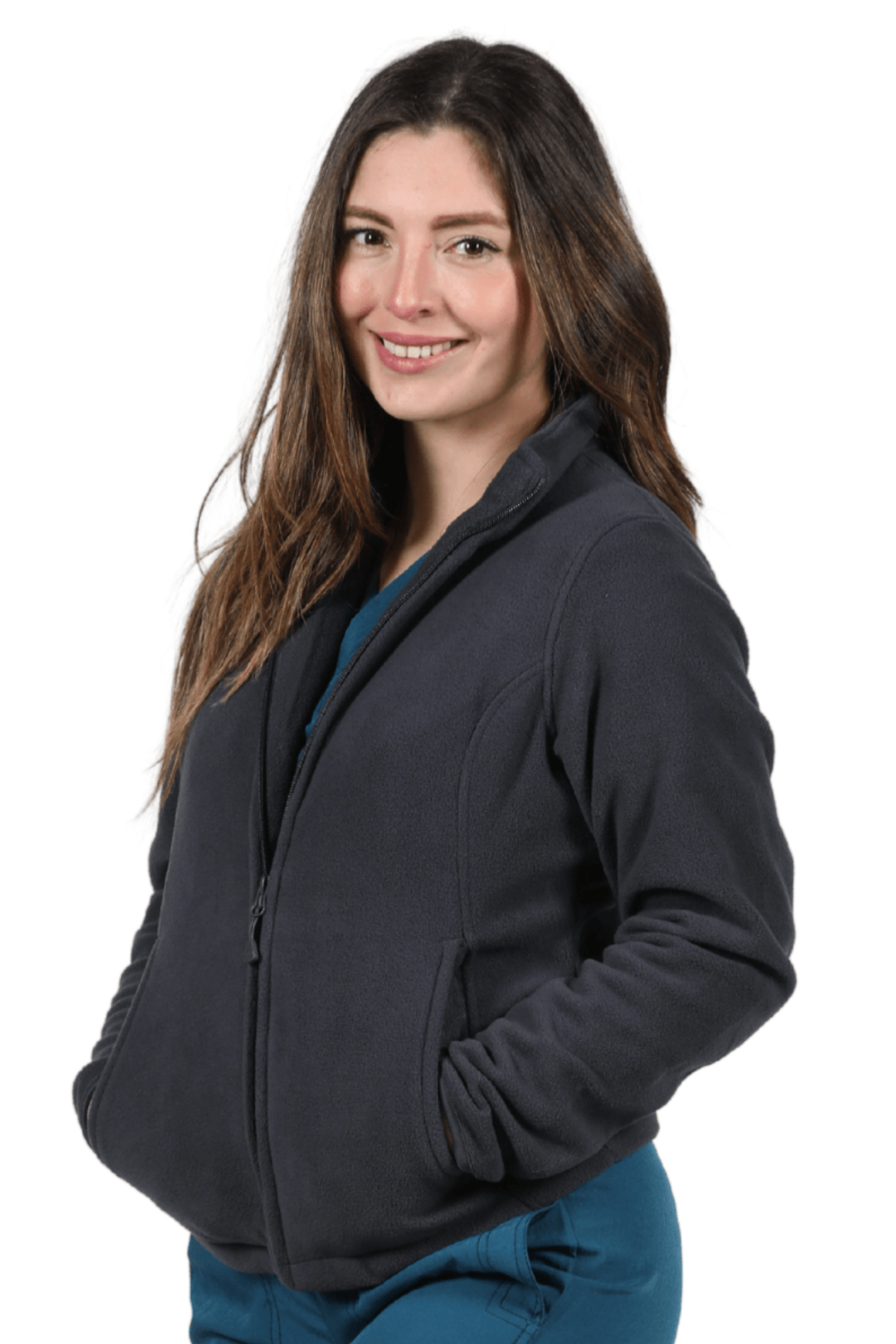 MICROPOLAR TÉRMICO PRACTICAL LINE MANGA LARGA MUJER 03008 GRIS OSCURO