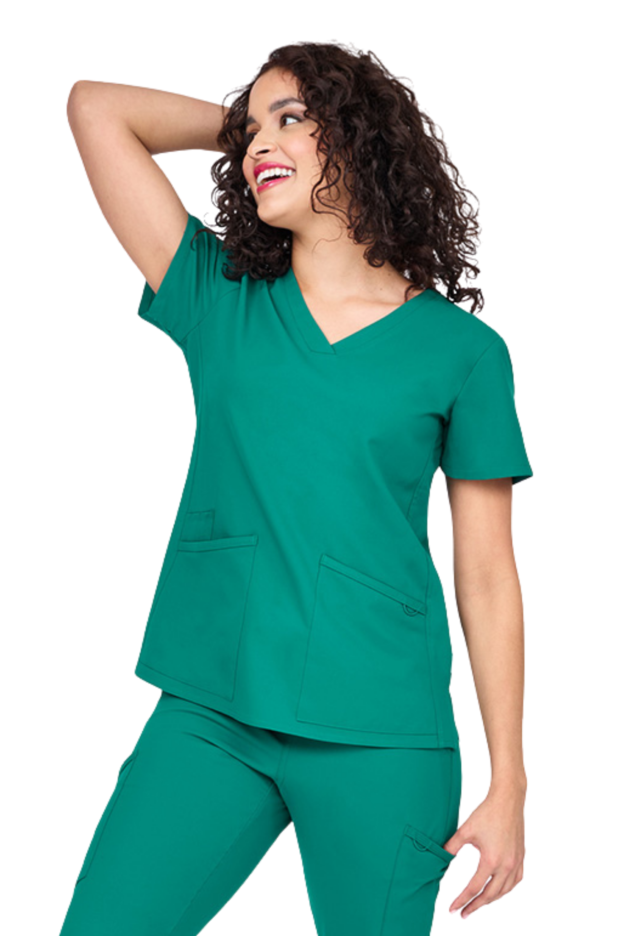 POLERA CLINICA MUJER STUDIO 1165 VERDE PABELLON
