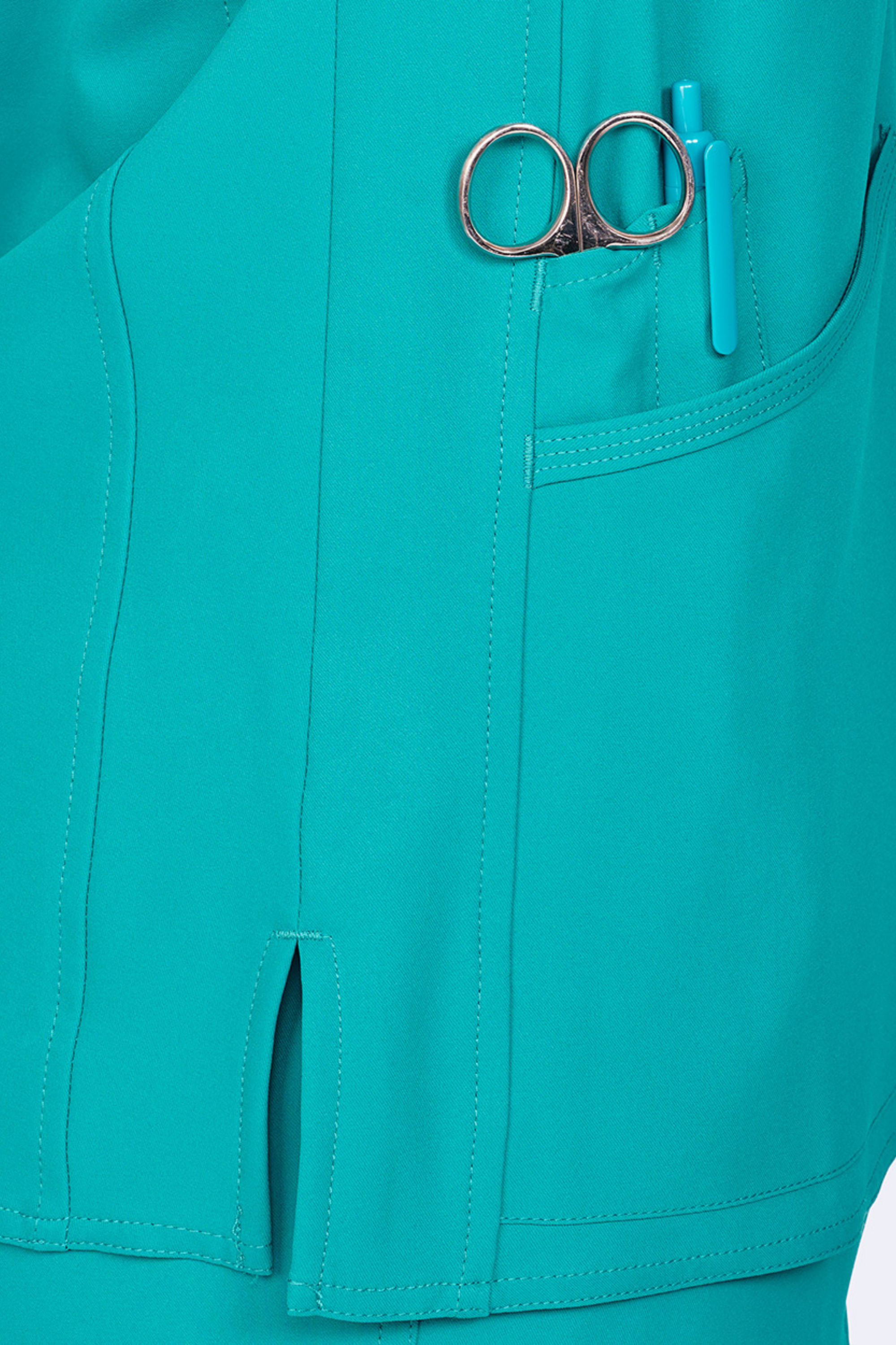 POLERA CLINICA MUJER STUDIO 1165 TURQUESA