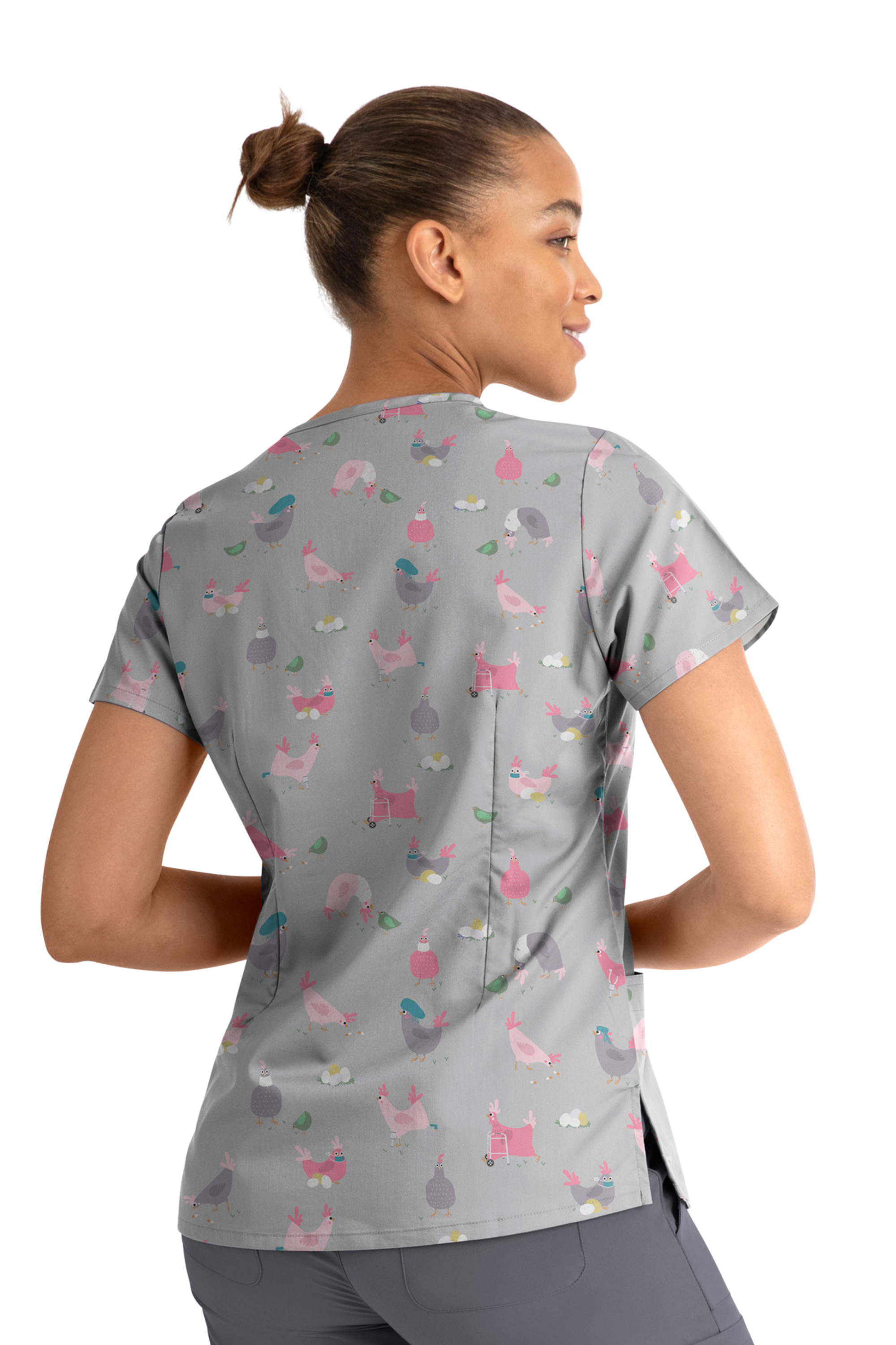 POLERA CLINICA MUJER ESTAMPADA MAEVN 1767 HTCK