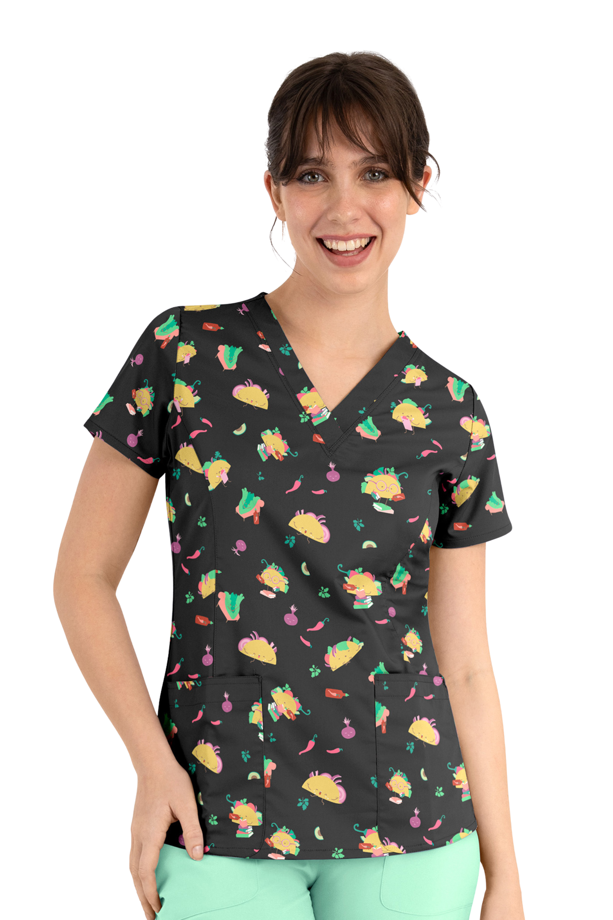 POLERA CLINICA MUJER ESTAMPADA MAEVN 1767 TABO