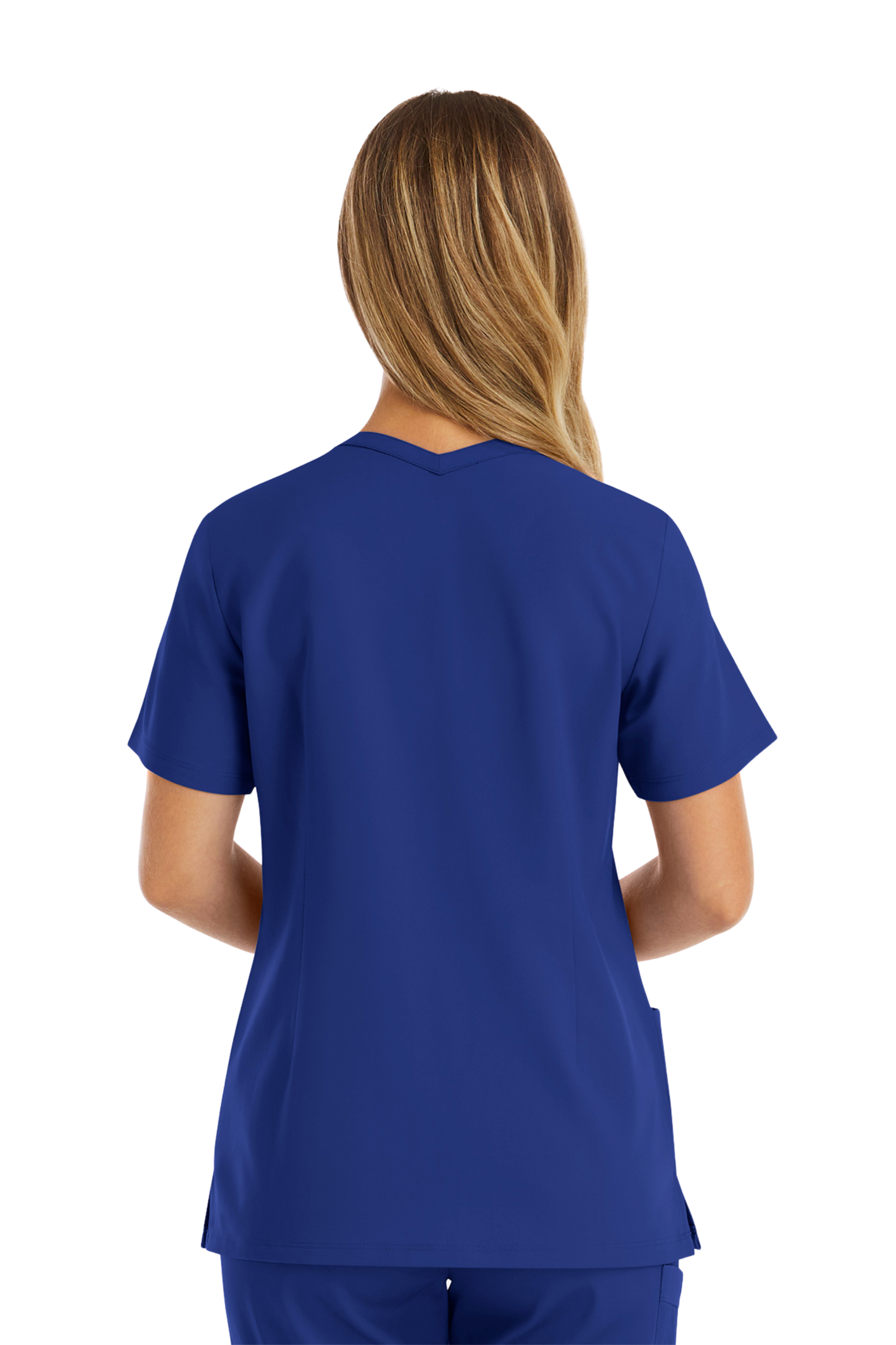 POLERA CLINICA MUJER MOMENTUM 5001 AZUL GALACTICO