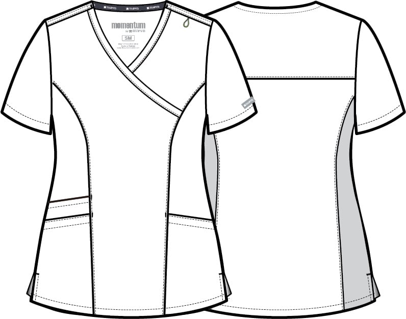 POLERA CLINICA MUJER MOMENTUM 5002 NEGRA