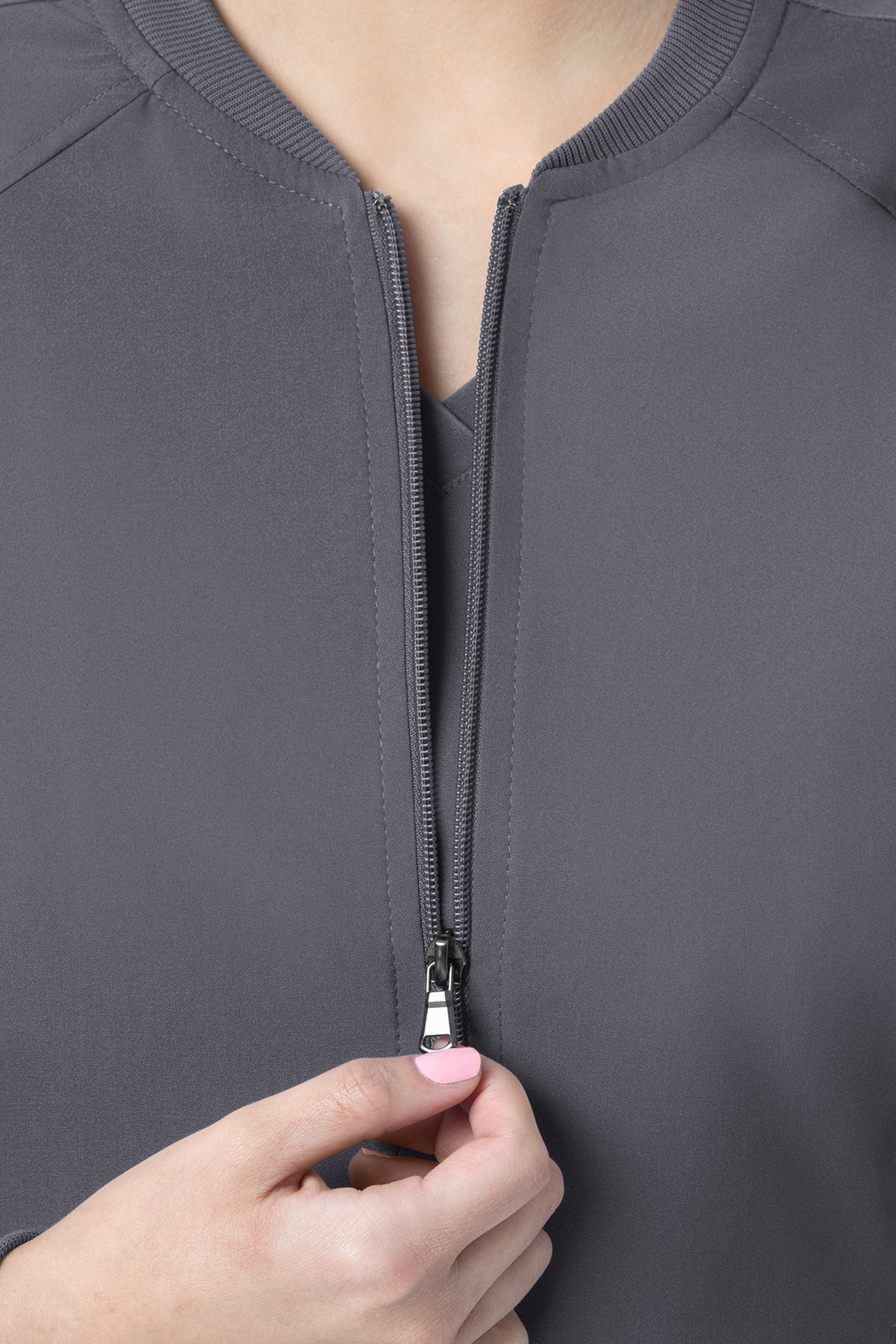 CHAQUETA CLINICA MUJER MOMENTUM 5061 GRIS OSCURO