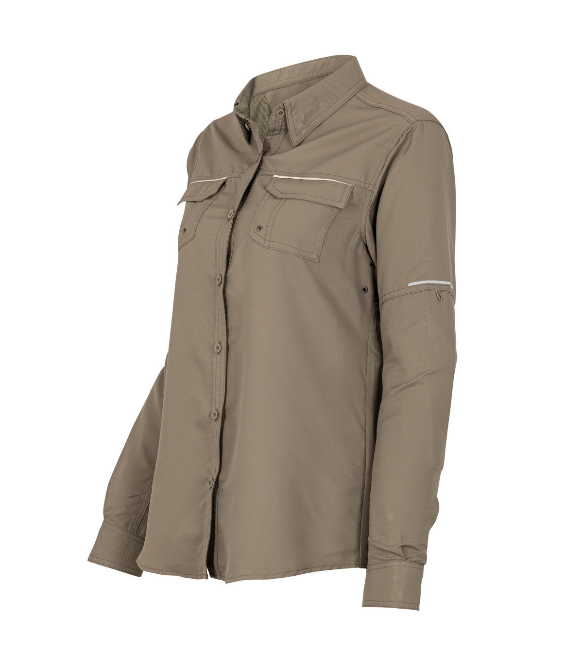 BLUSA RIPSTOP JUBAE MANGA LARGA MUJER 06005 VERDE MUSGO